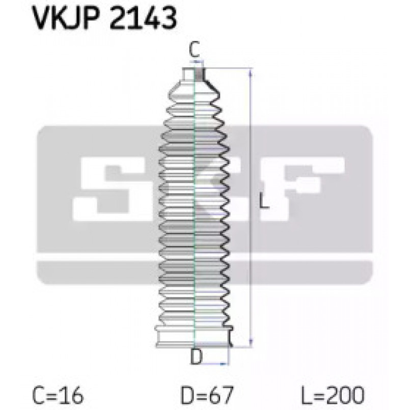 VKJP 2143 SKF - Пильовик привідного валу